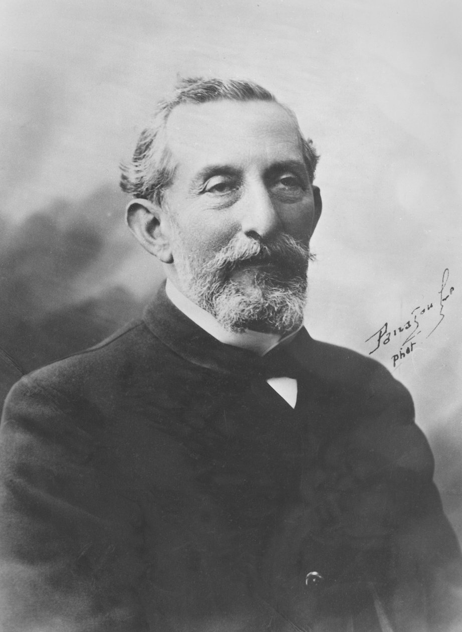 Portræt af Albert Pitres (bw foto) af Panajou Brothers