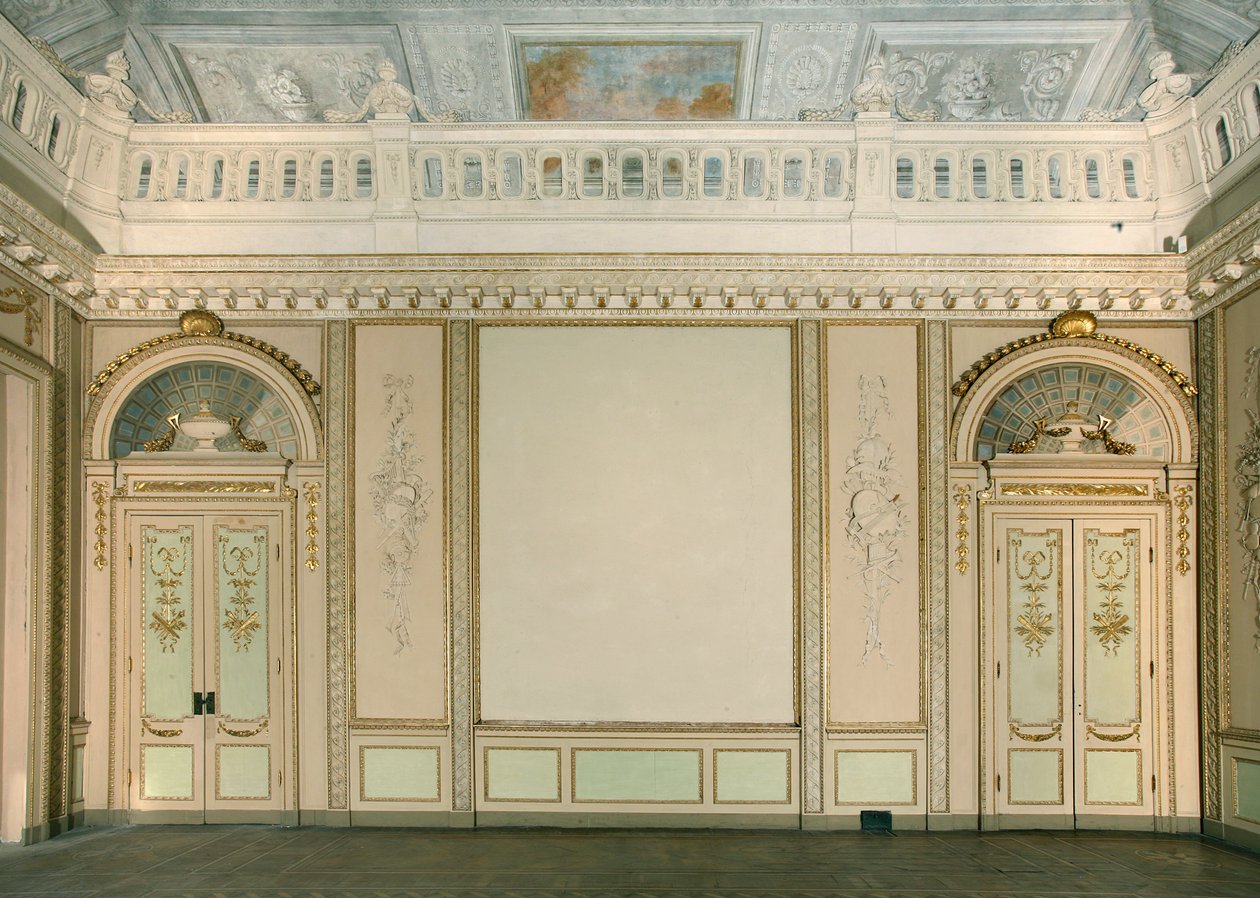 Udsigt over Tapestry Room, Villa Reale, Monza, Lombardiet, Italien af Pandolfo Reschi