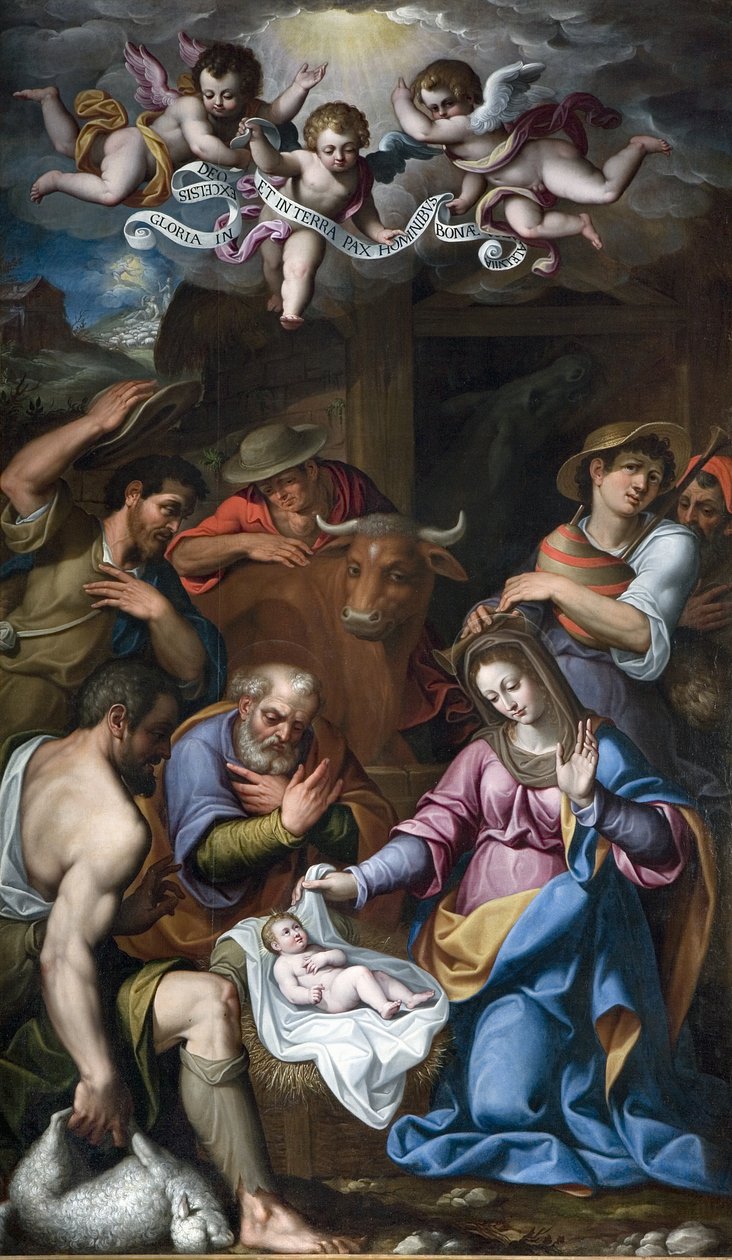 Tilbedelse af hyrderne af Paolo Camillo Landriani