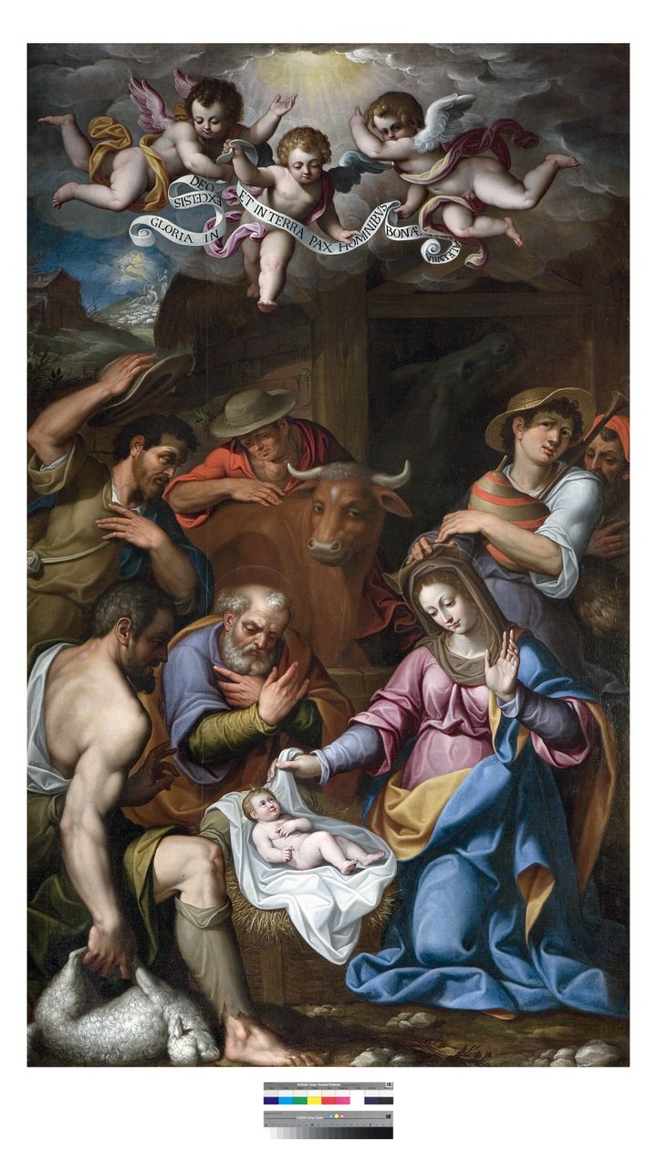 Hyrdernes tilbedelse, c.1600-15 af Paolo Camillo Landriani