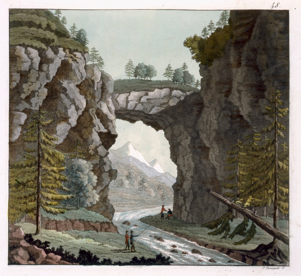 The Rock Bridge, Virginia, fra 
