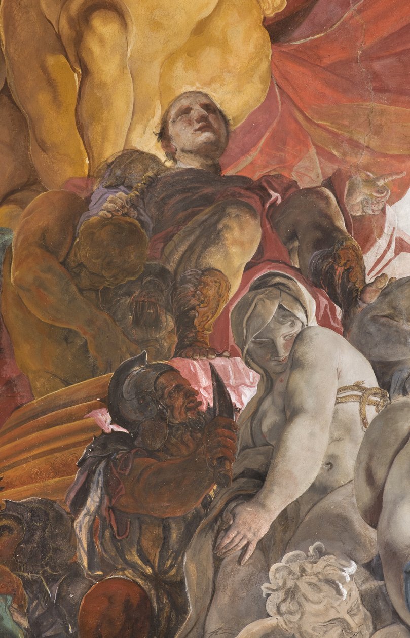 Romersk dommer, der dømte til døden de hellige Apollonia, Lucy og Catherine af Alexandria, ca. 1696-97 af Paolo Pagani
