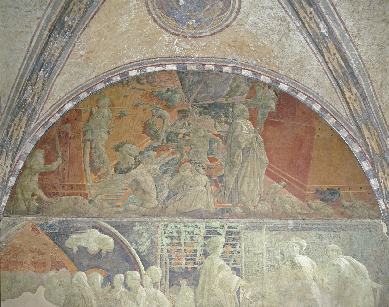 Oversvømmelse og nedgang af vand, det grønne kloster, 1447-48 af Paolo Uccello