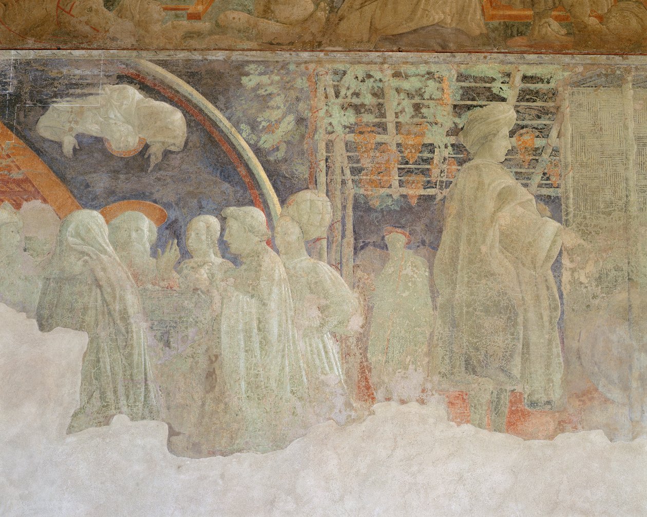 Noahs offer og Noahs drukkenskab, Green Cloister, 1447-48 af Paolo Uccello