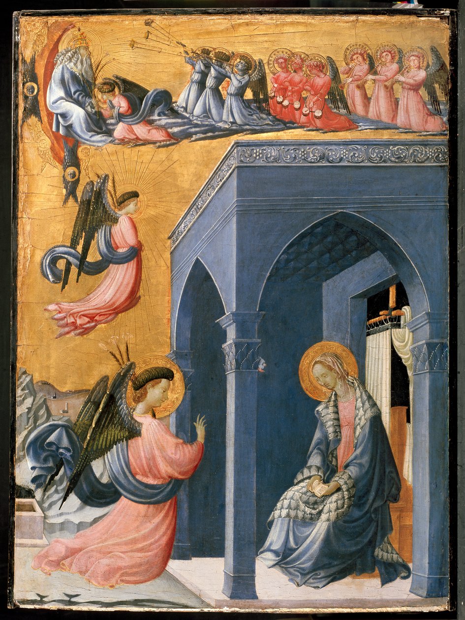 Bebudelsen (tempera og forgyldning på panel) af Paolo Uccello