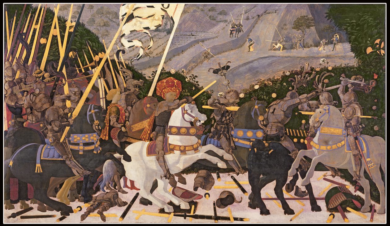 Slaget ved San Romano, ca. 1438-40 (tempera på poppel) af Paolo Uccello