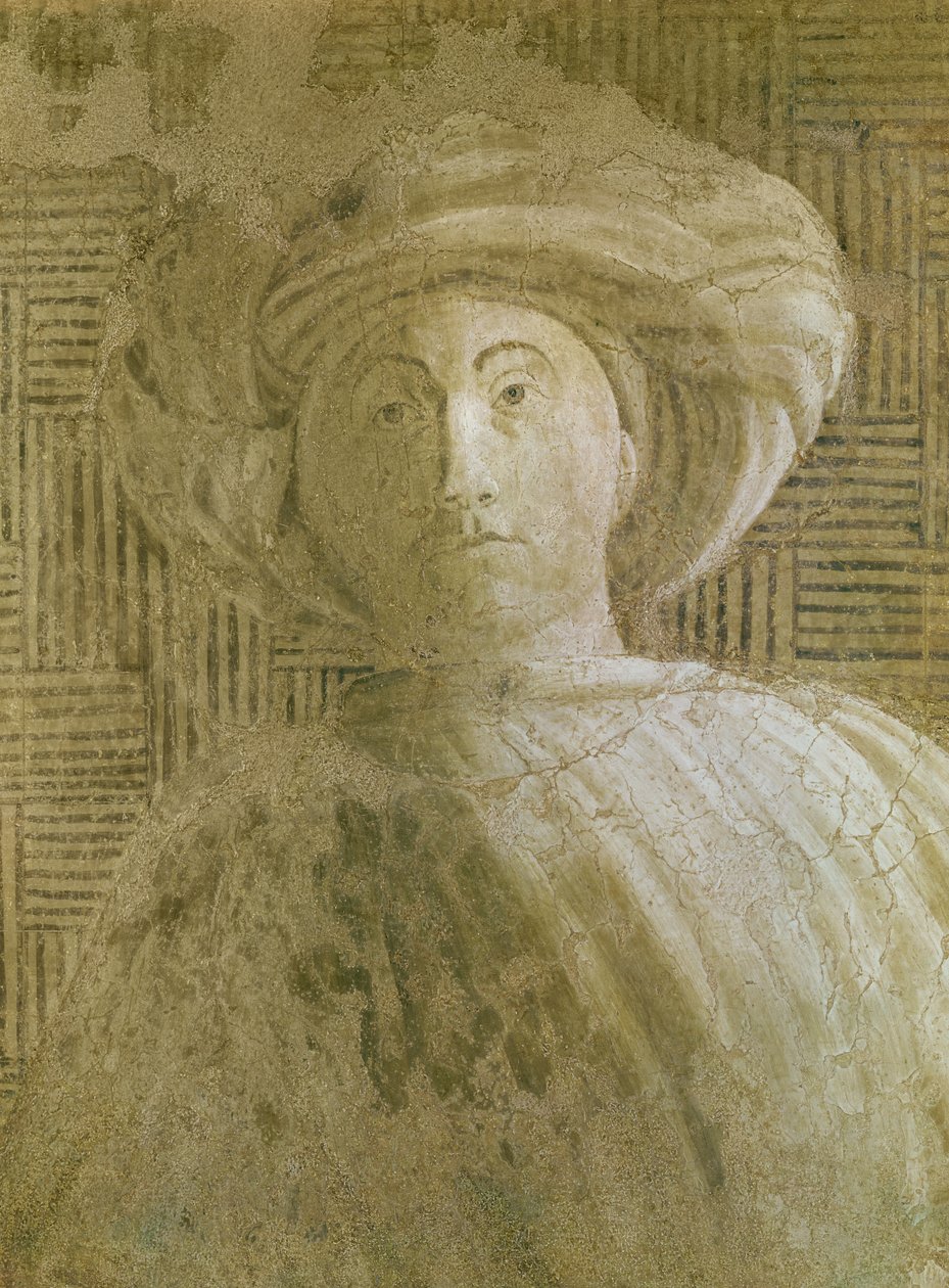 The Sacrifice and Euphoria of Noah (detalje af Sems hoved), 1446-8 (fresko overført til lærred) af Paolo Uccello