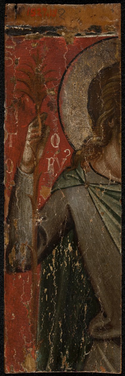 Johannes Døberen (bagsiden af panelet), midten af 1300-tallet (tempera på panelet) (se også 5242334-37) af Paolo Veneziano