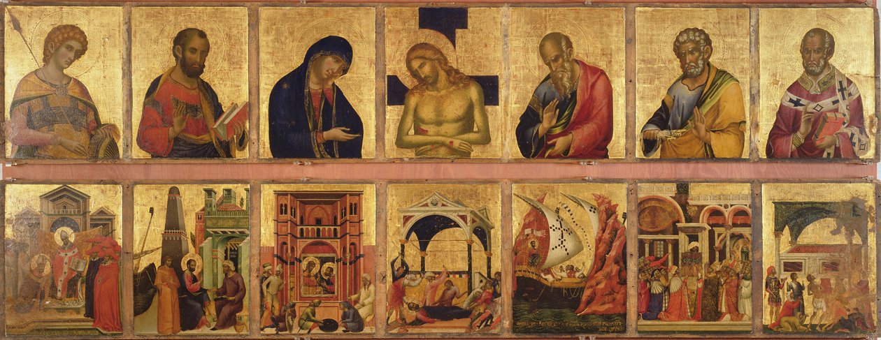 Pala Feriale, 1345 (tempera og bladguld på panel) af Paolo Veneziano