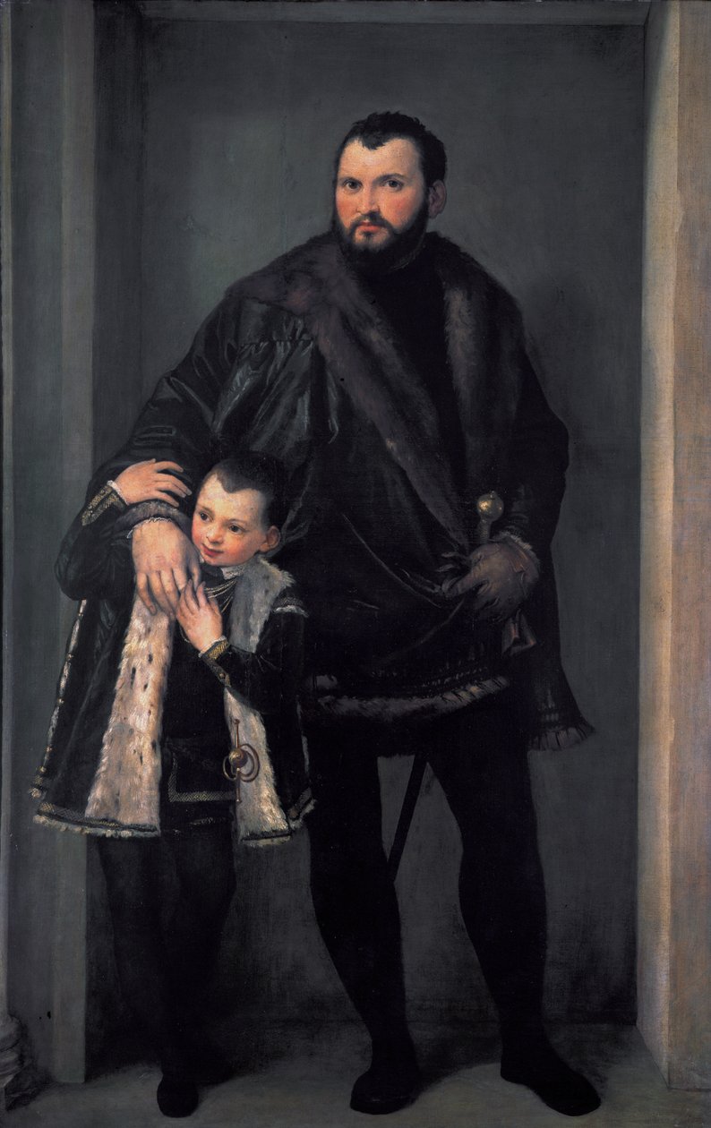 Portræt af grev Iseppo da Porto med hans søn Adriano af Paolo Veronese