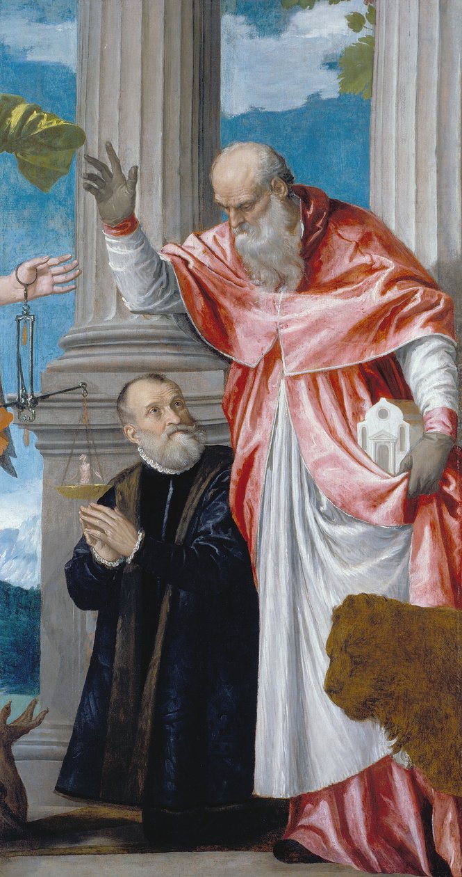 Sankt Jerome og en donor af Paolo Veronese