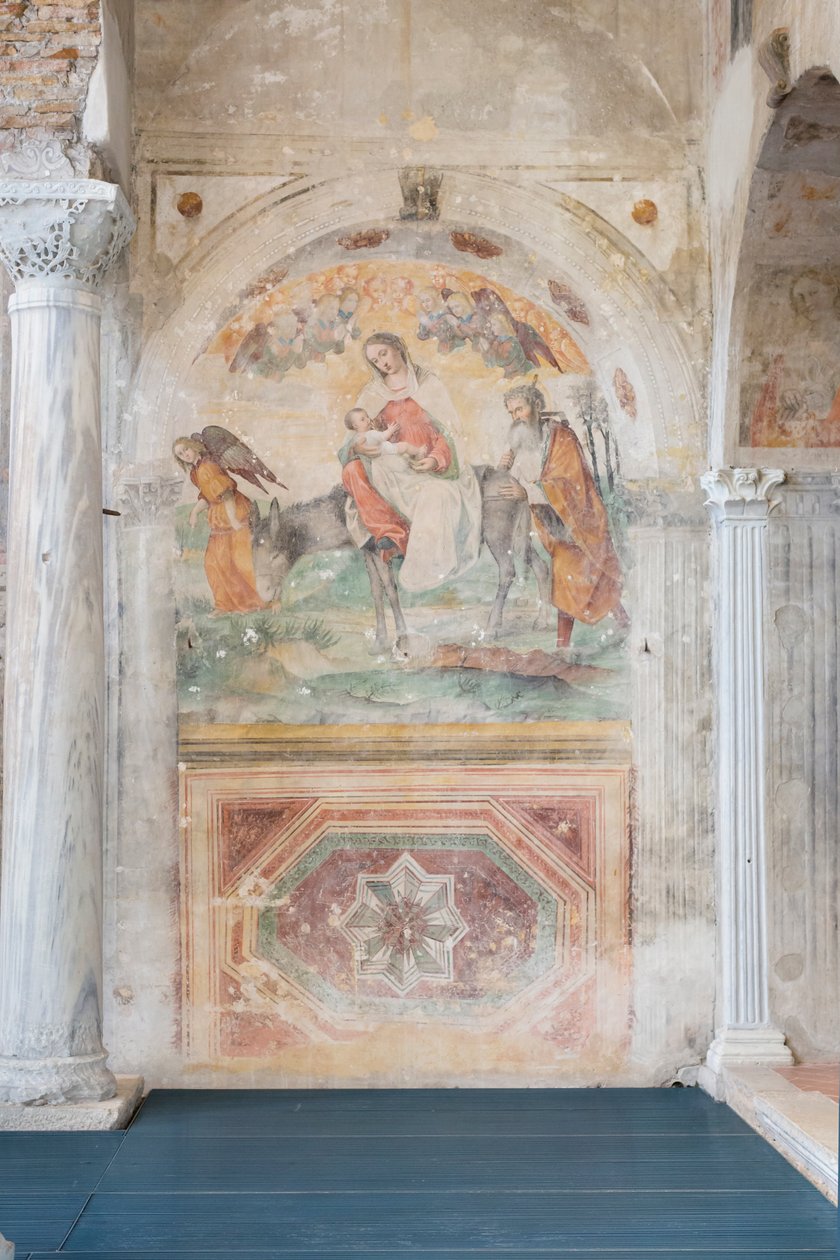 Freske fra den tidlige middelalderkirke san Salvatore, santa Giulia museumskompleks, Brescia (freske) af Paolo Caylina