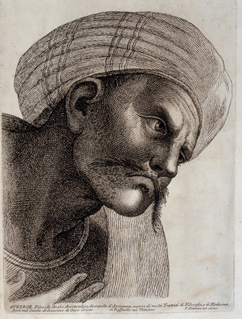 AVERROES. 1757-1760 (engraving) af Paolo Fidanza