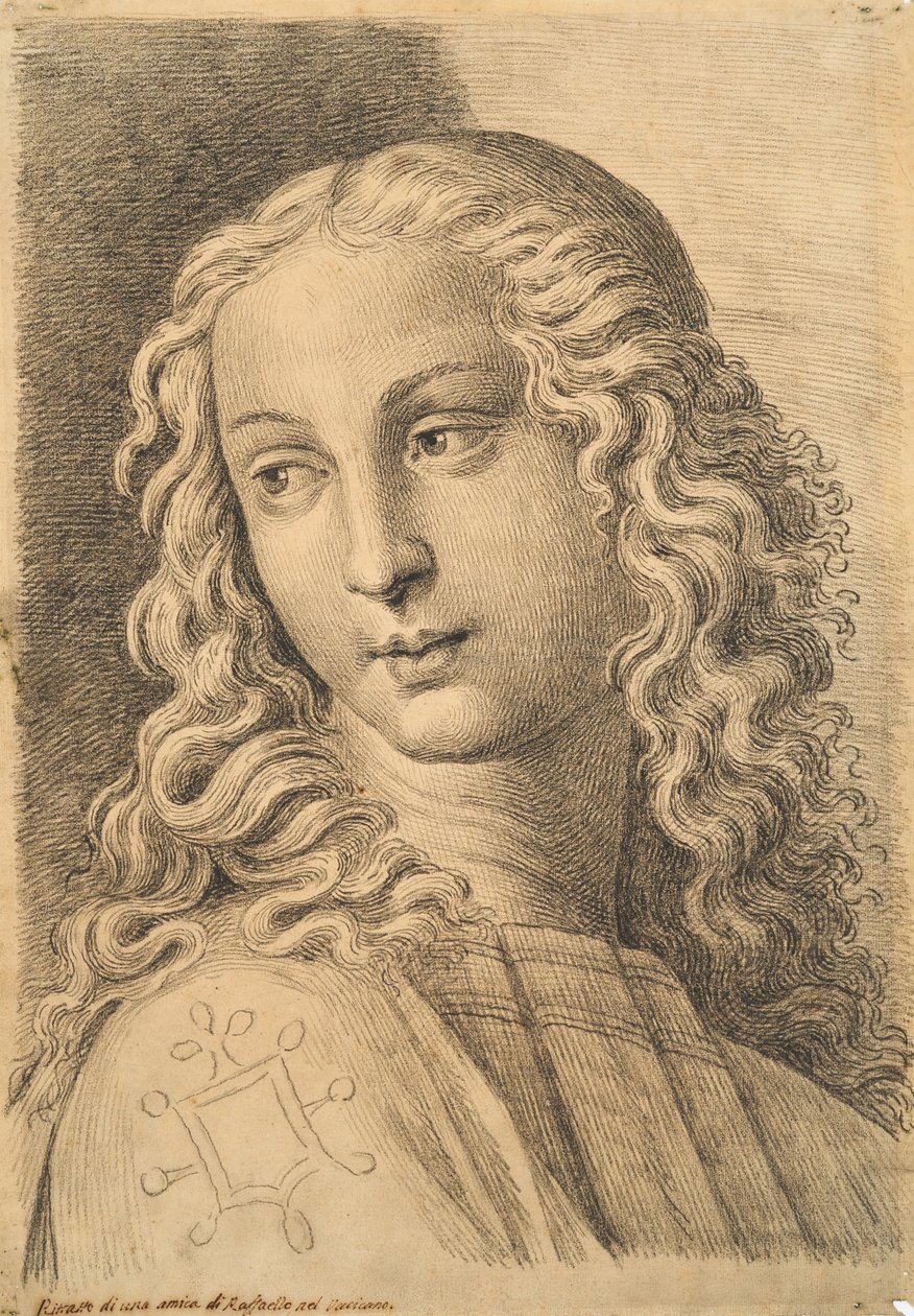 Head of a woman, fra 42 Studies of Heads after Raphael af Paolo Fidanza