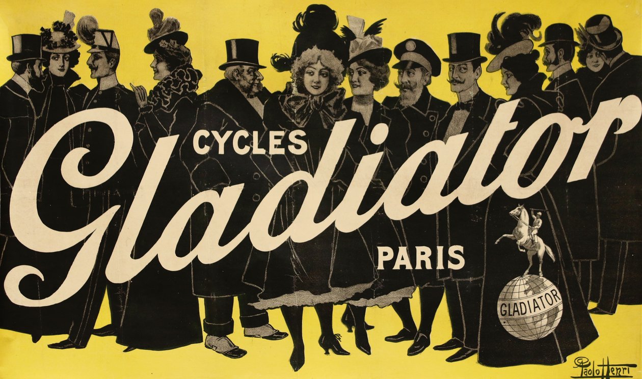 Cycles Gladiator, ca. 1900. af Paolo Henri