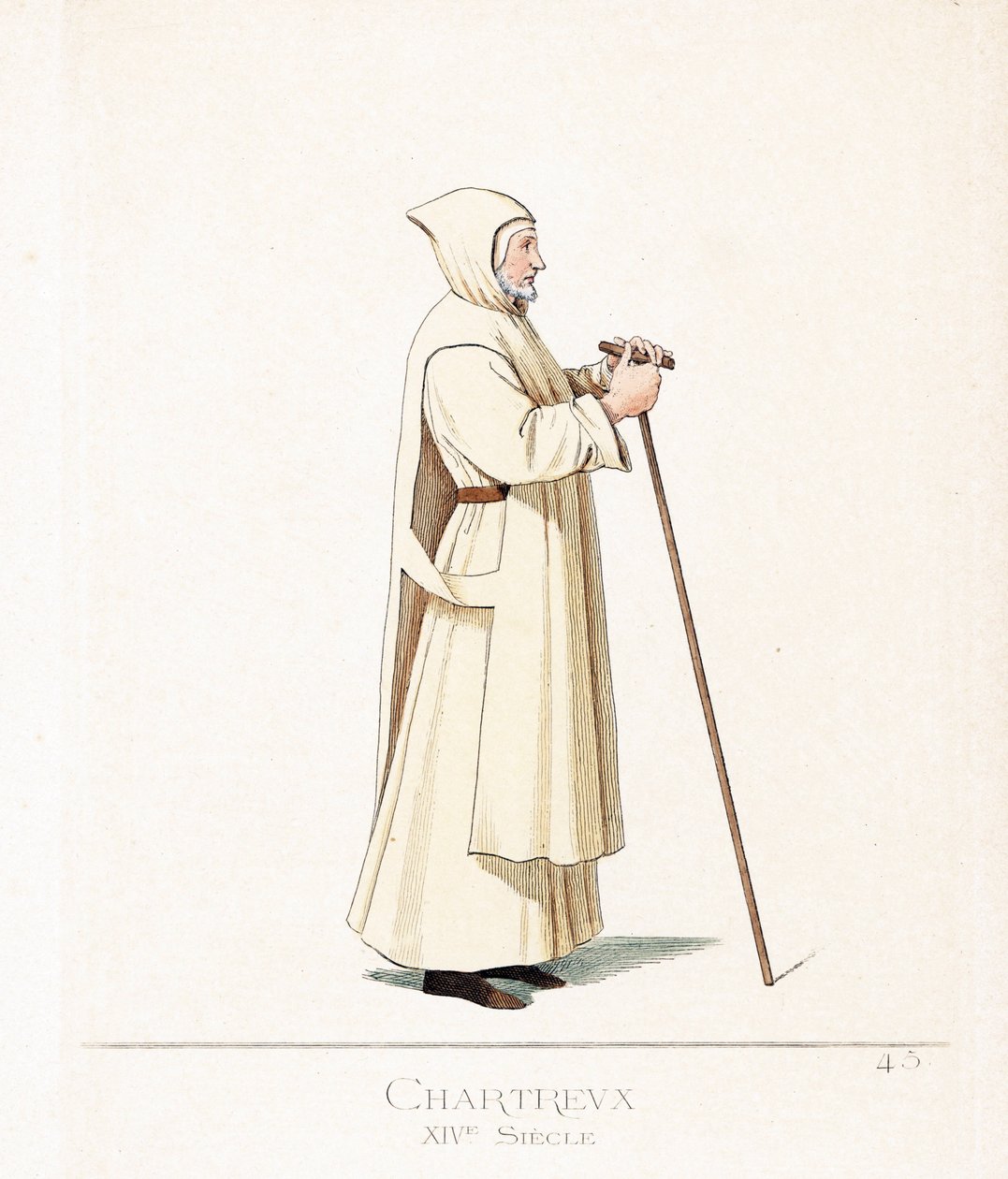 Præstedragt: en karteusisk munk, orden af ​​Saint Bruno af Paolo Mercuri