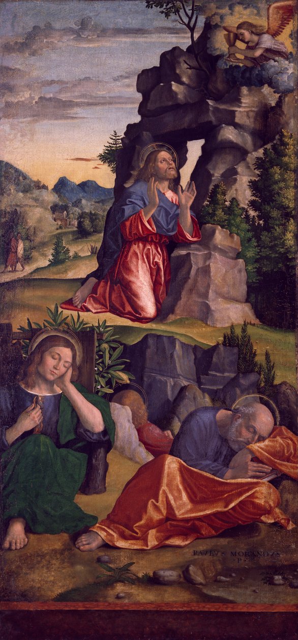Jesus in Garden, by Paolo Cavazzola 1486-1522) af Paolo Morando Cavazzola