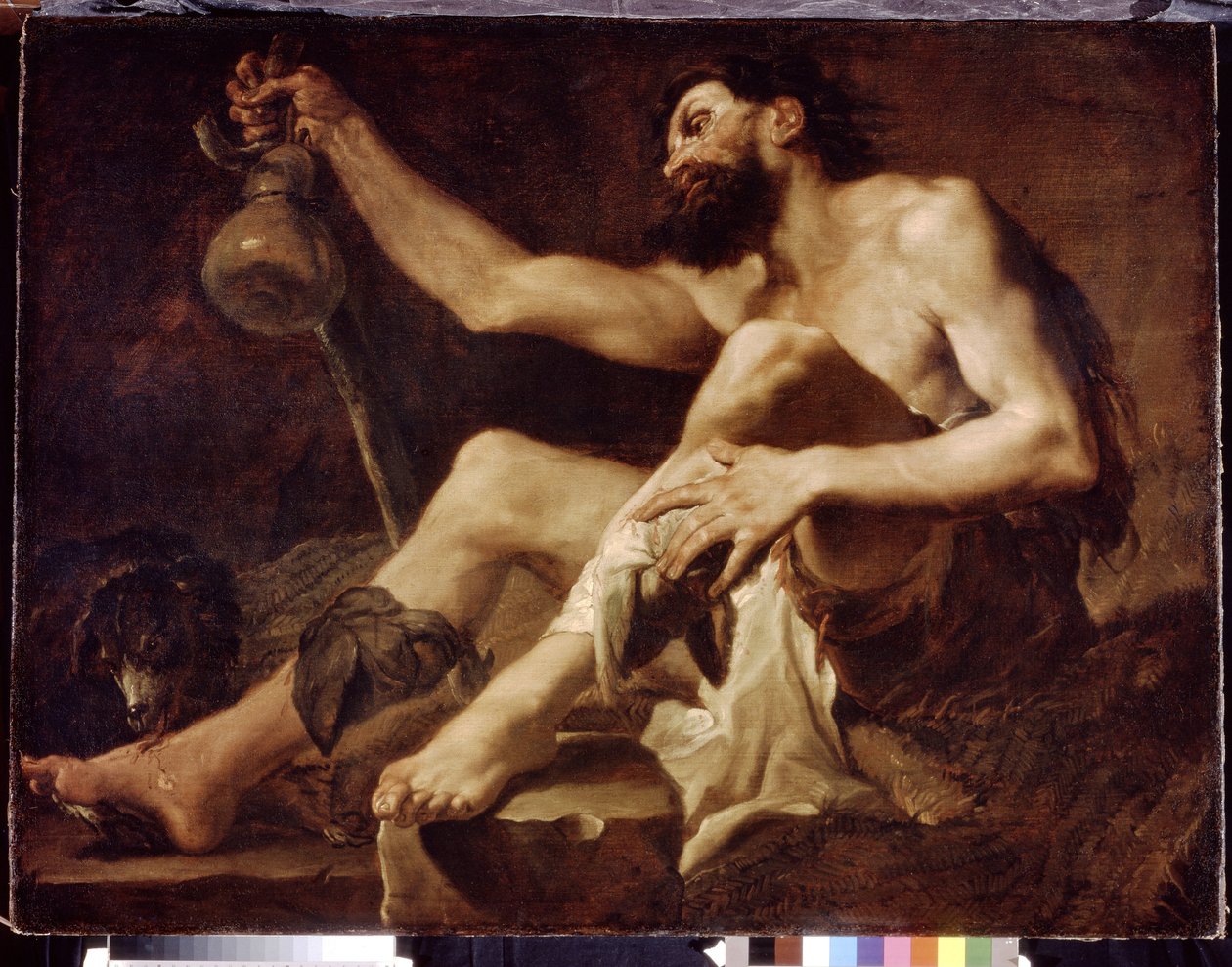 Lazarus som en elendig tigger. (Lazarus som en fattig tigger). Maleri af Paolo Pagani (1660-1716), olie på lærred af Paolo Pagani