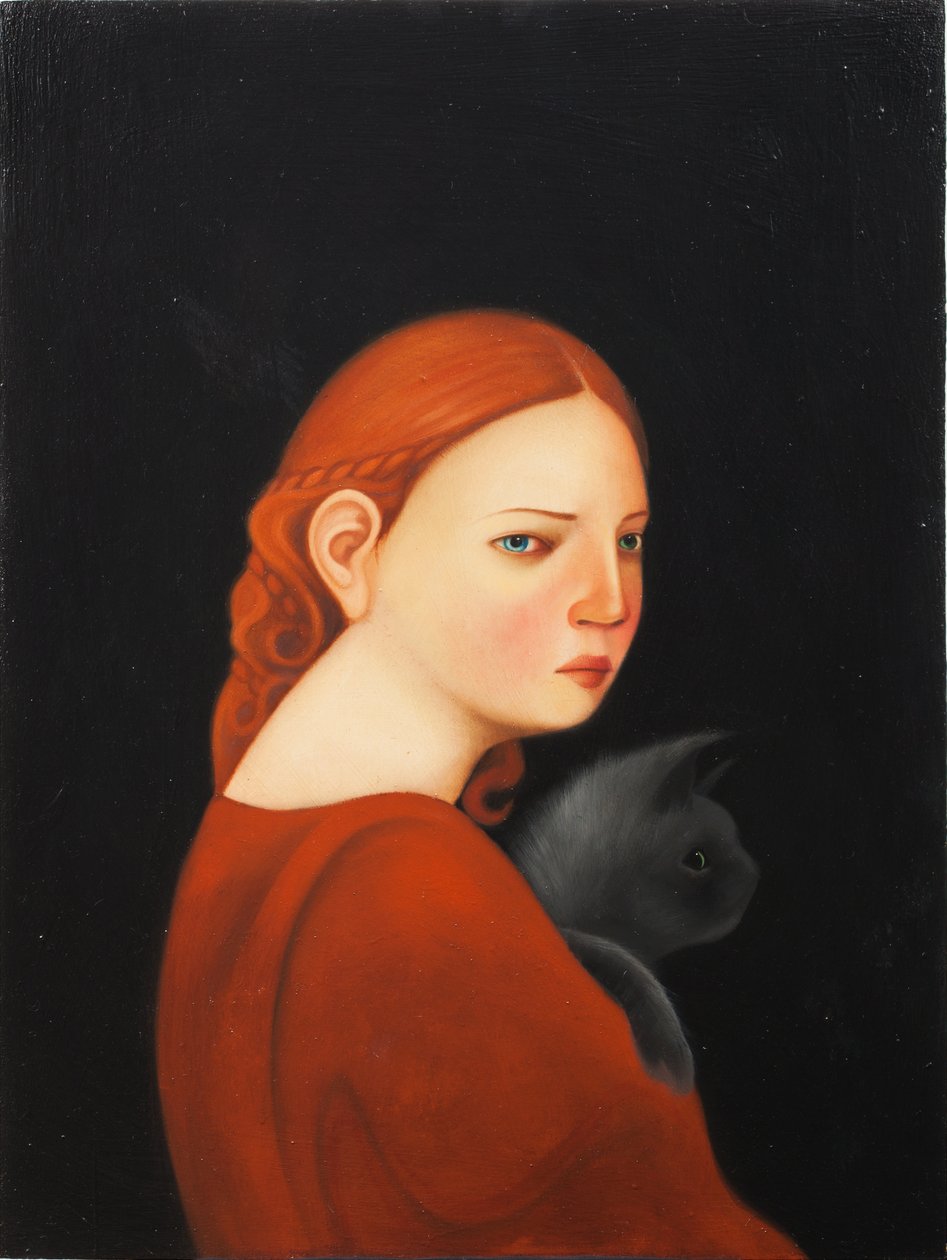 Laura, 2019 (olie på træpanel) af Paolo Perfranceschi