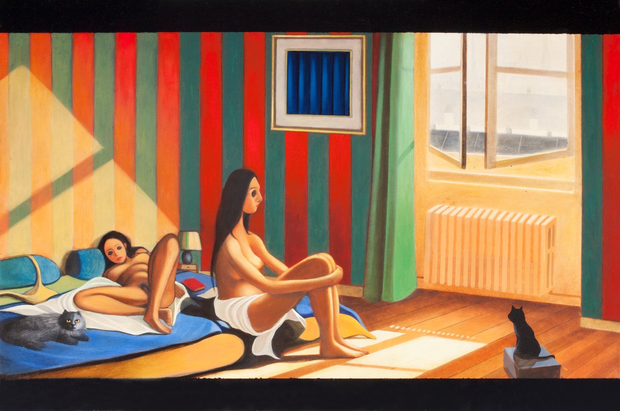 Love in the Afternoon, 2016 (olie på træpanel) af Paolo Perfranceschi