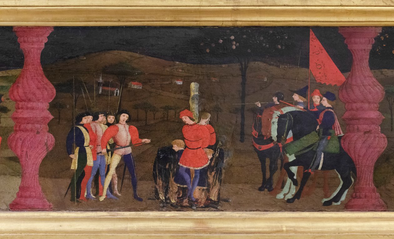 Predella om vanhelligelse af værten, detalje af Paolo Uccello