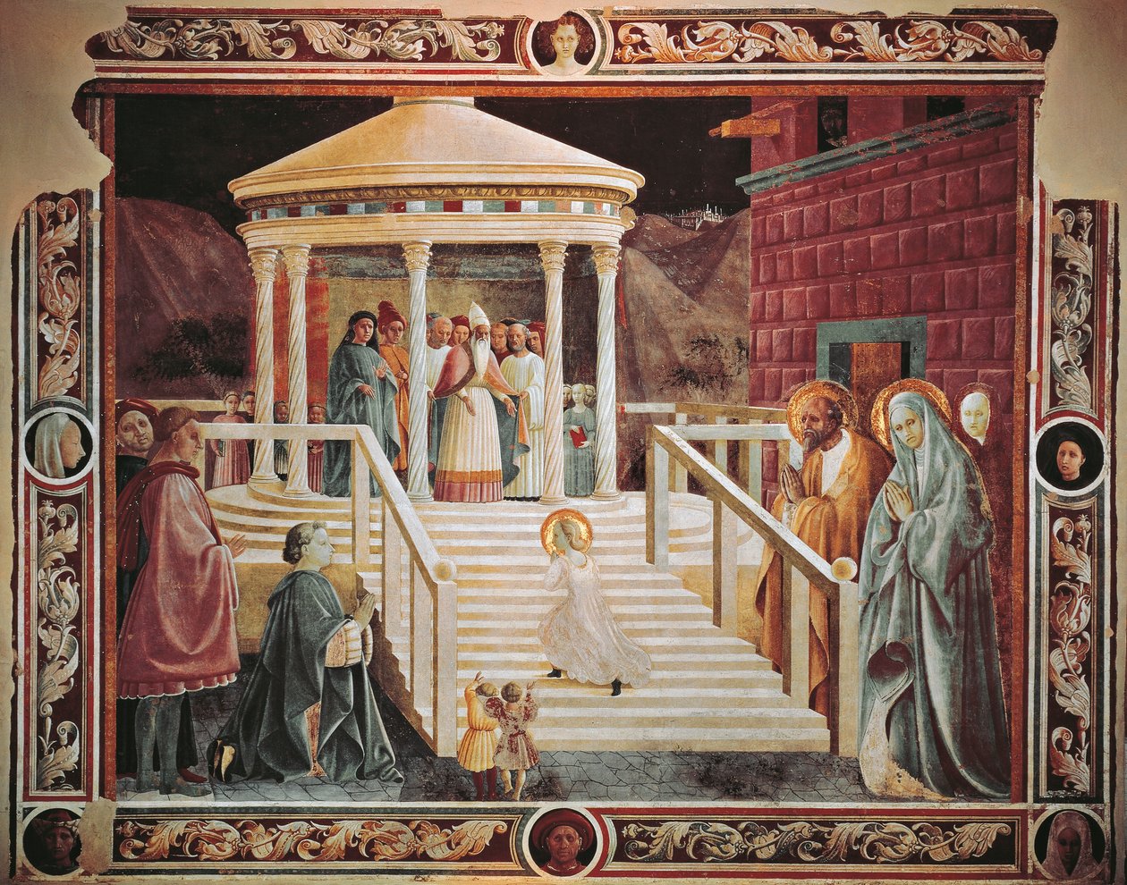 Præsentation af Maria ved templet, af Paolo Uccello (1397-1475), katedralen i Prato af Paolo Uccello