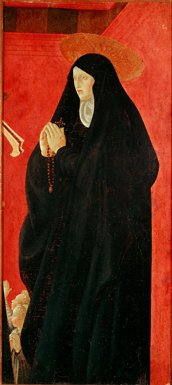 Sainte Monaca (Monique?) Detalje. Detrempe på træ af Paolo Uccello (Paolo di Dono) (1397-1475) 1440-1445 Dim.79x35 cm Firenze, Contini Bonacossi Collection af Paolo Uccello