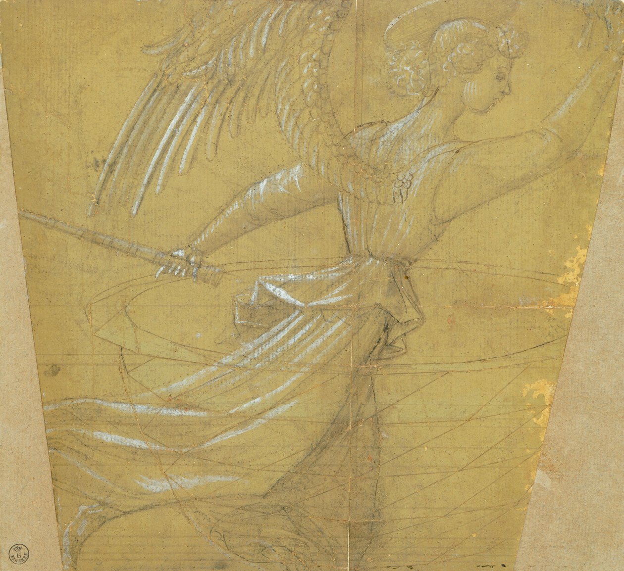 Studie af kalk med engel af Paolo Uccello