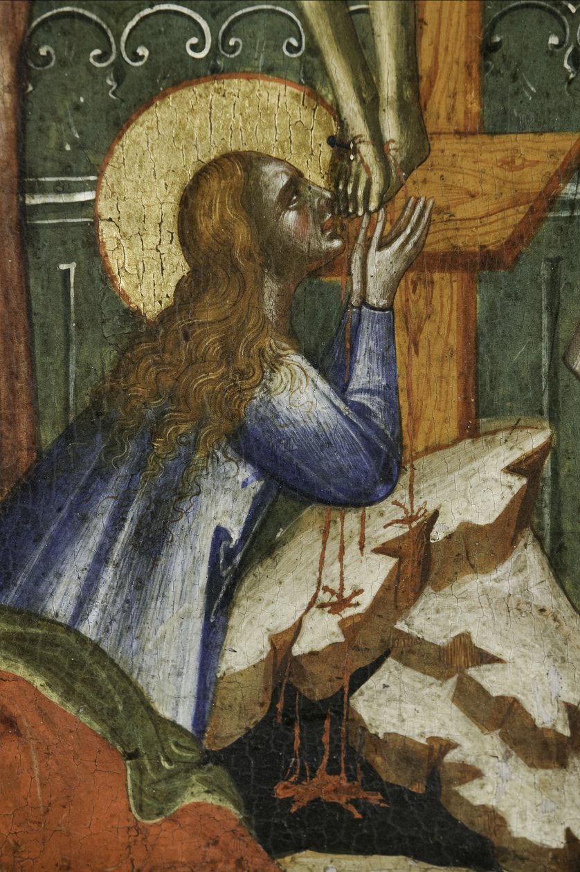 Maria Magdalene, detaljeret fra Polyptykon om korsfæstelsen med hellige af Paolo Veneziano
