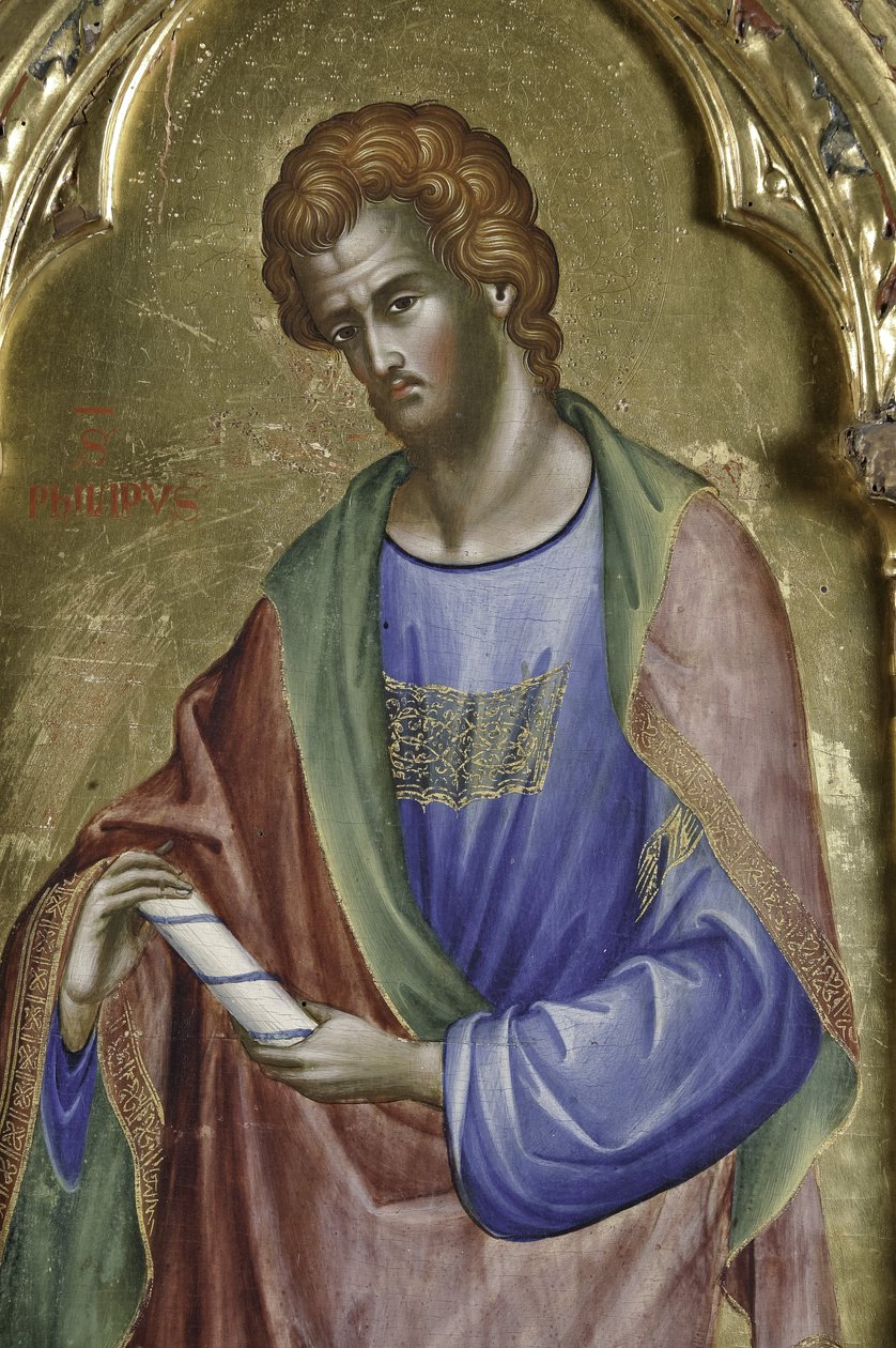 St. Philip, detalje af 1630085 Polyptykon med hellige af Paolo Veneziano