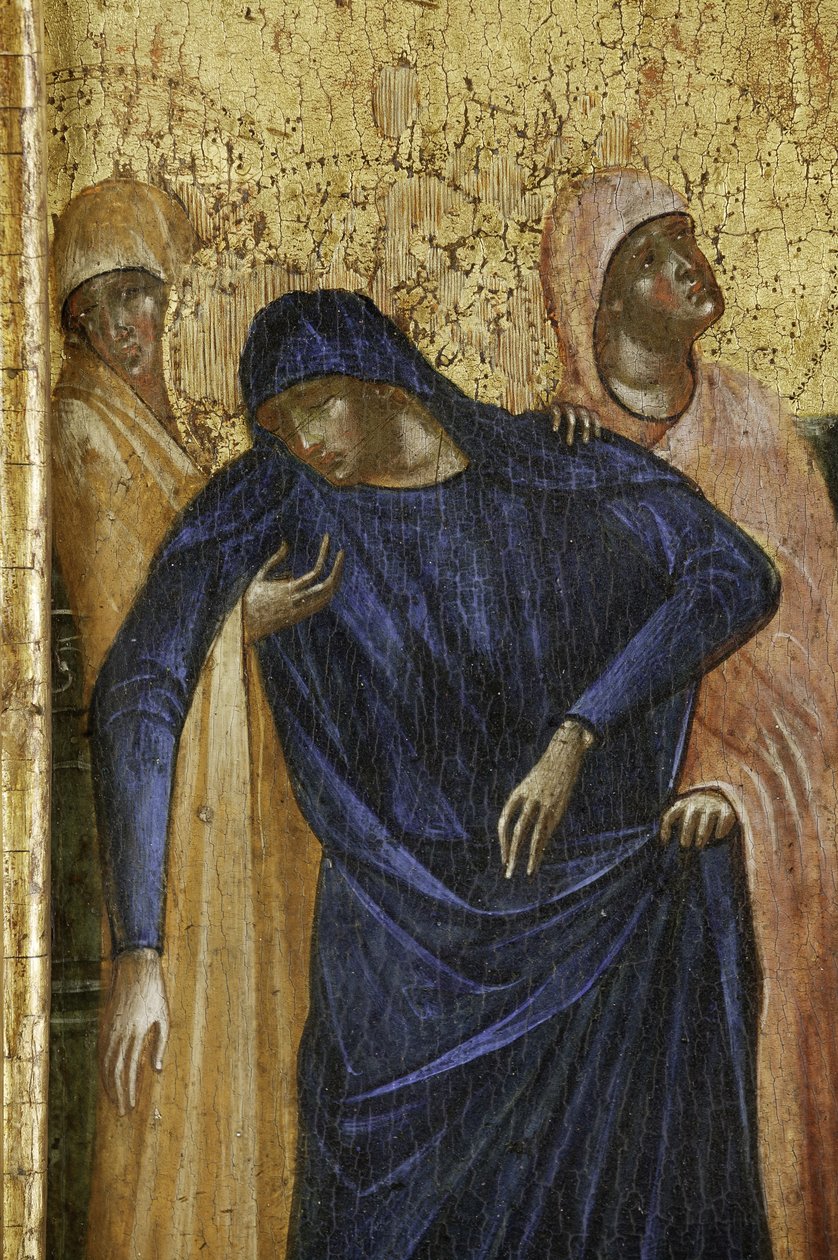 Jomfru Maria, detaljeret fra 1630100 Polyptykon om korsfæstelsen med hellige af Paolo Veneziano