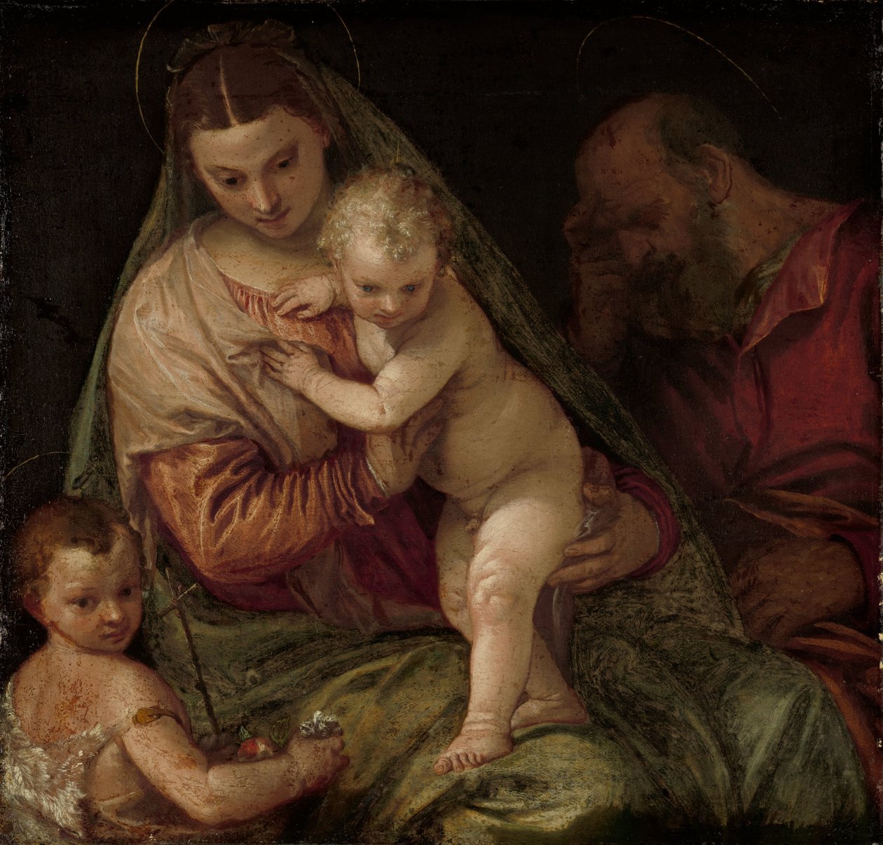 Hellig familie med Young Saint John af Paolo Veronese (workshop of)