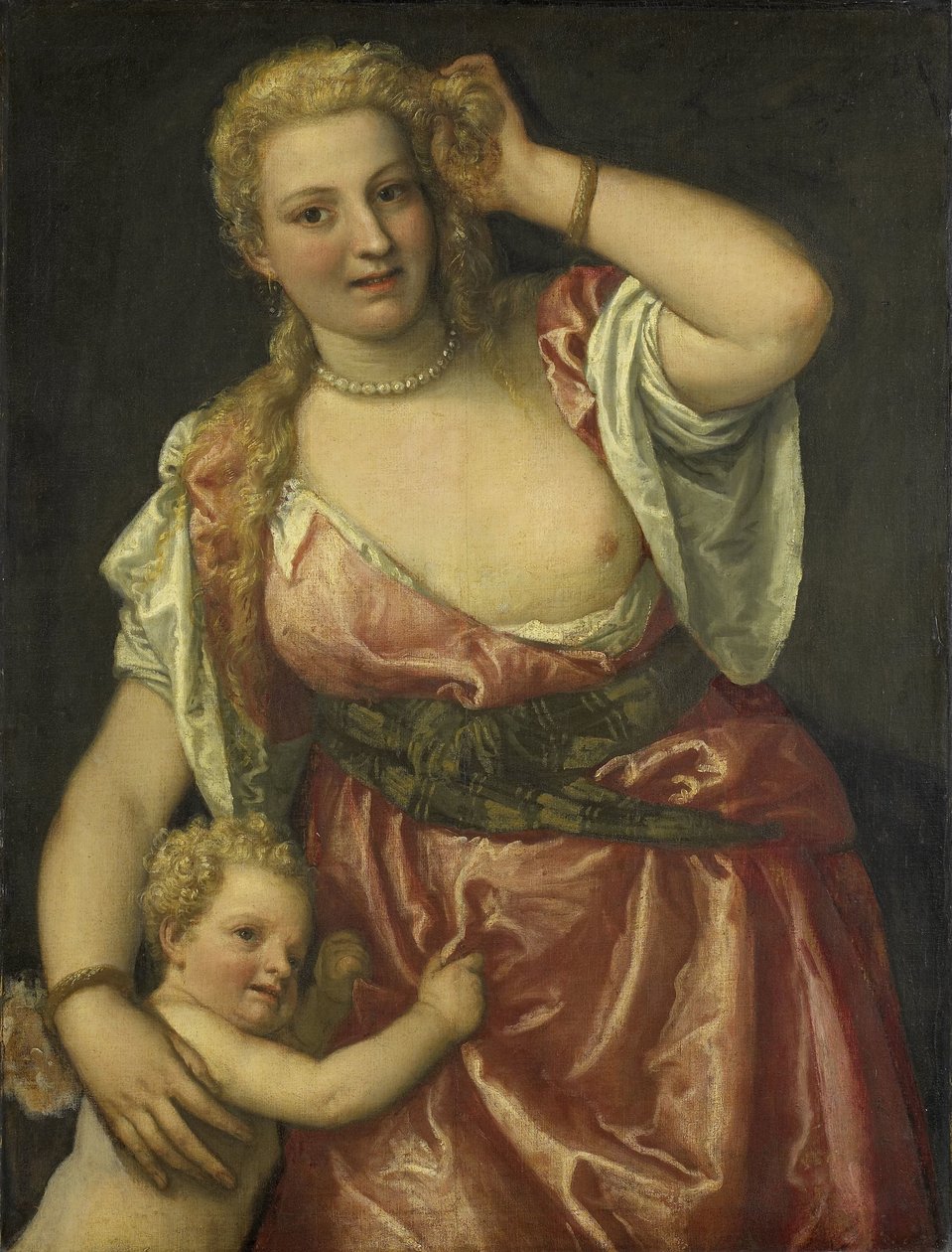 Venus og Amor af Paolo Veronese (workshop of)
