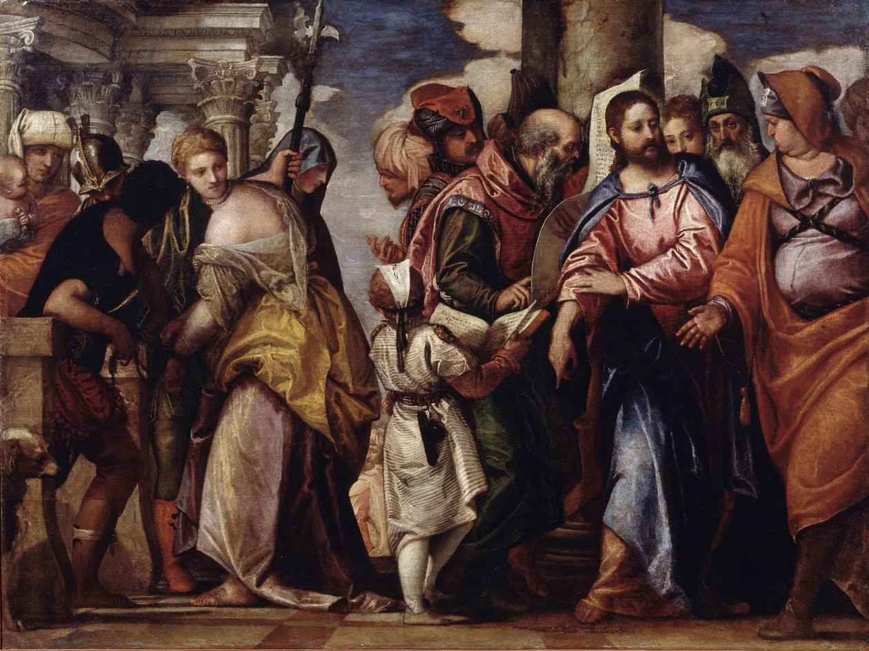 Kristus og kvinden taget i utroskab af Paolo Veronese