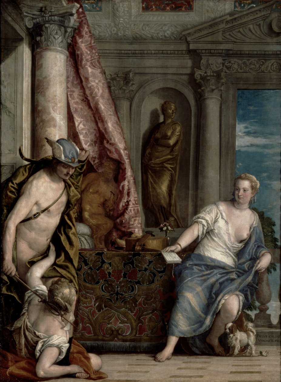 Hermes, Herse og Aglauros, ca. 1576-84 af Paolo Veronese