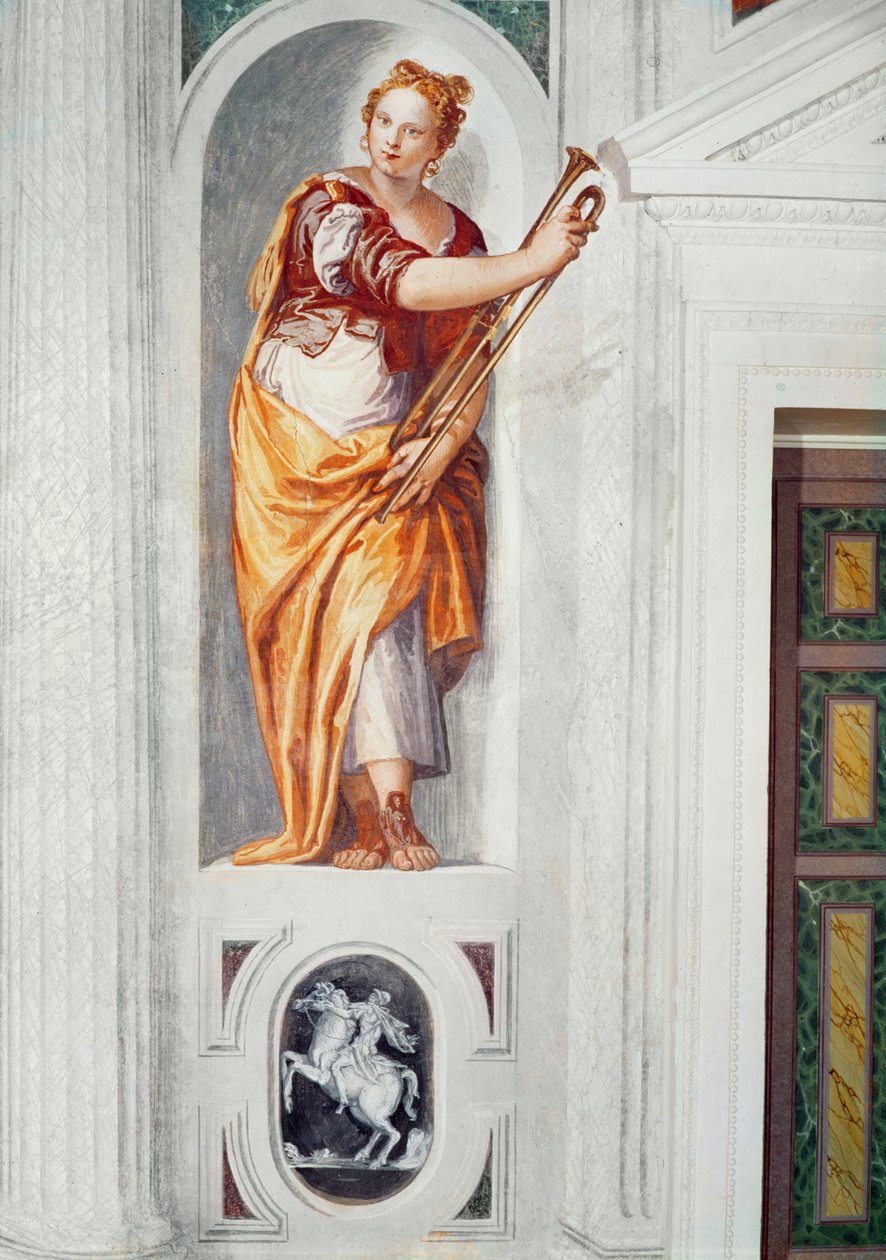 Musiker med et horn, ca. 1560-1568 af Paolo Veronese