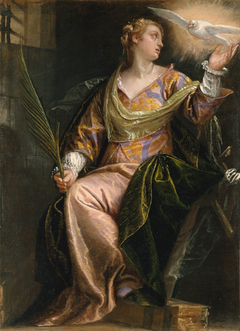 Den hellige Katarina af Alexandria i fængslet, ca. 1580-85. af Paolo Veronese