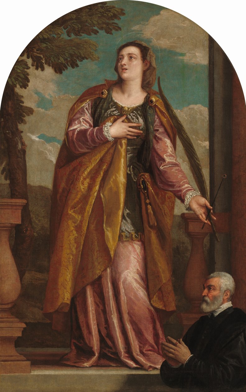 Saint Lucy og en donor, ca. 15851595 af Paolo Veronese
