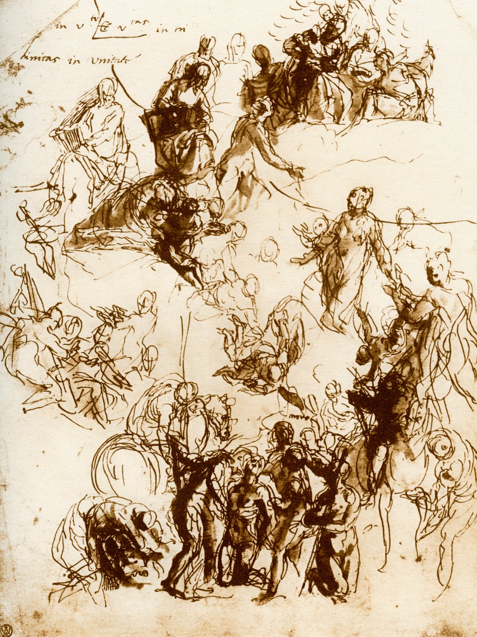 Skitse til St Georges martyrium, 1913. af Paolo Veronese