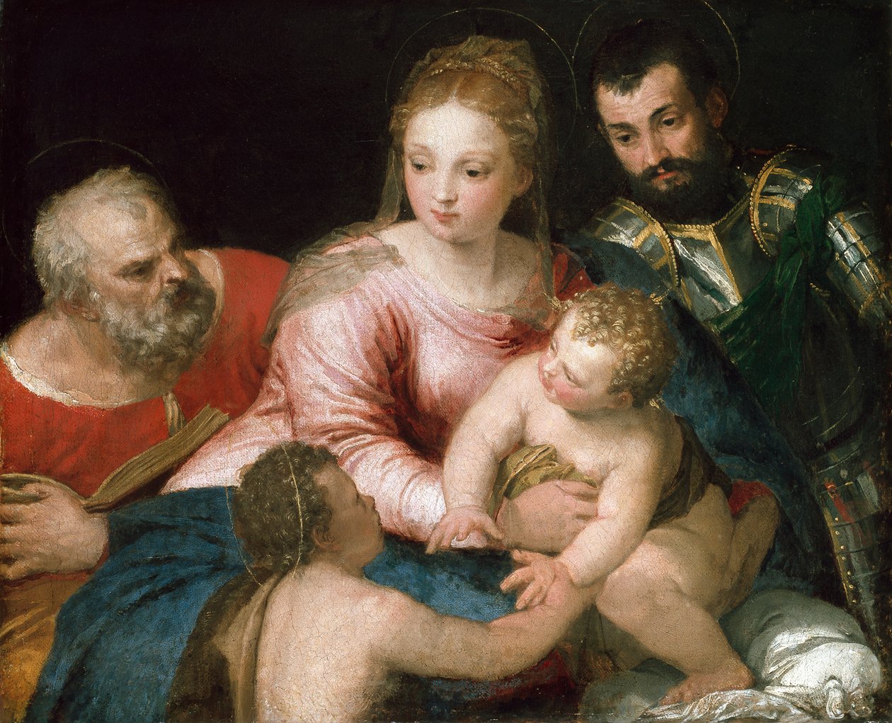 Den hellige familie med den unge Johannes Døberen og Sankt Georg, begyndelsen af 1550