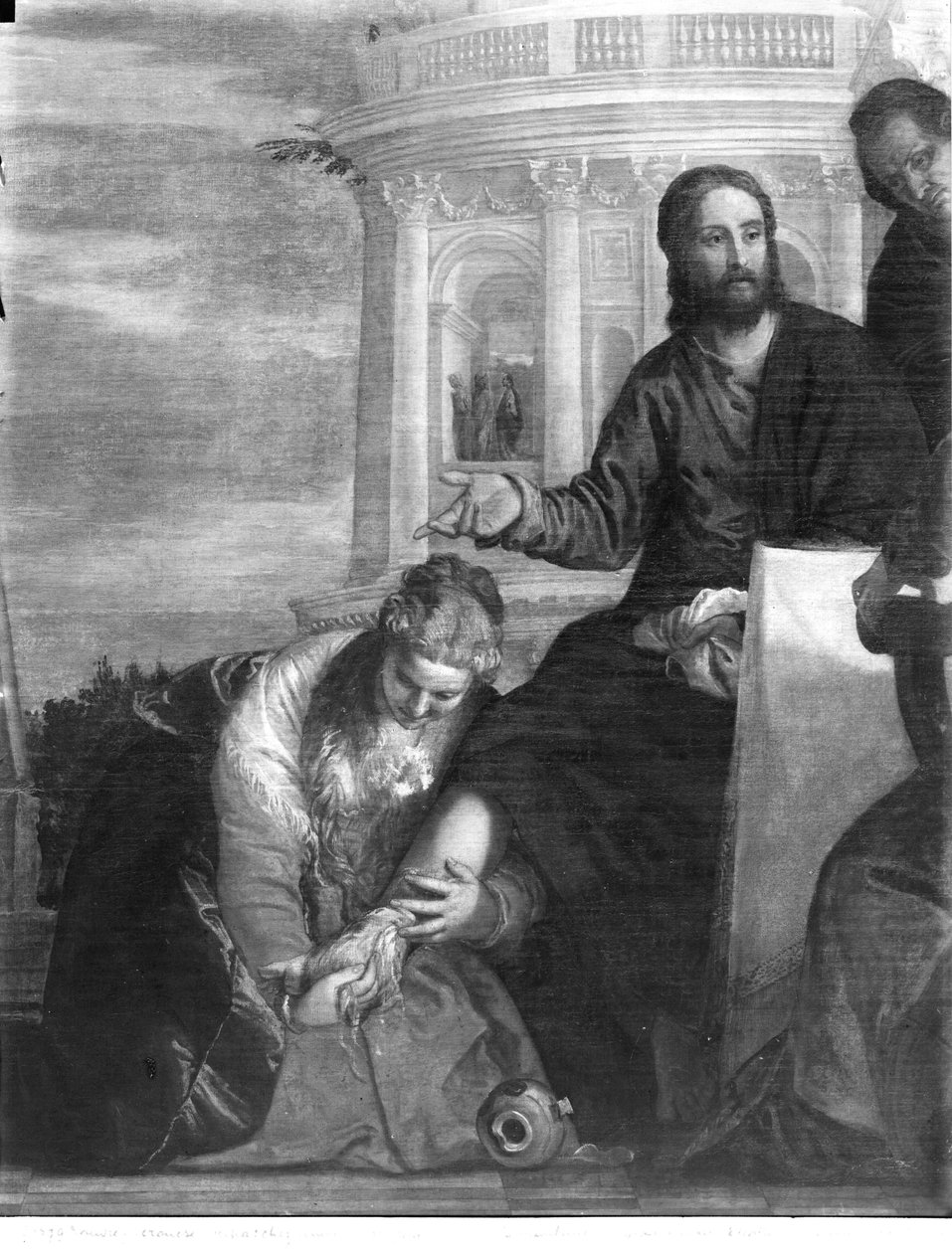 Måltidet i farisæeren Simons hus, detalje i den centrale del, 1570 af Paolo Veronese