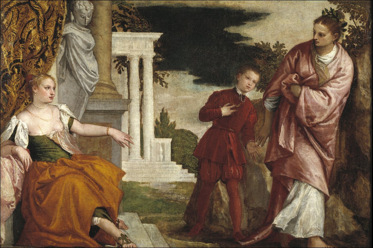 Ung mand mellem dyd og last af Paolo Veronese