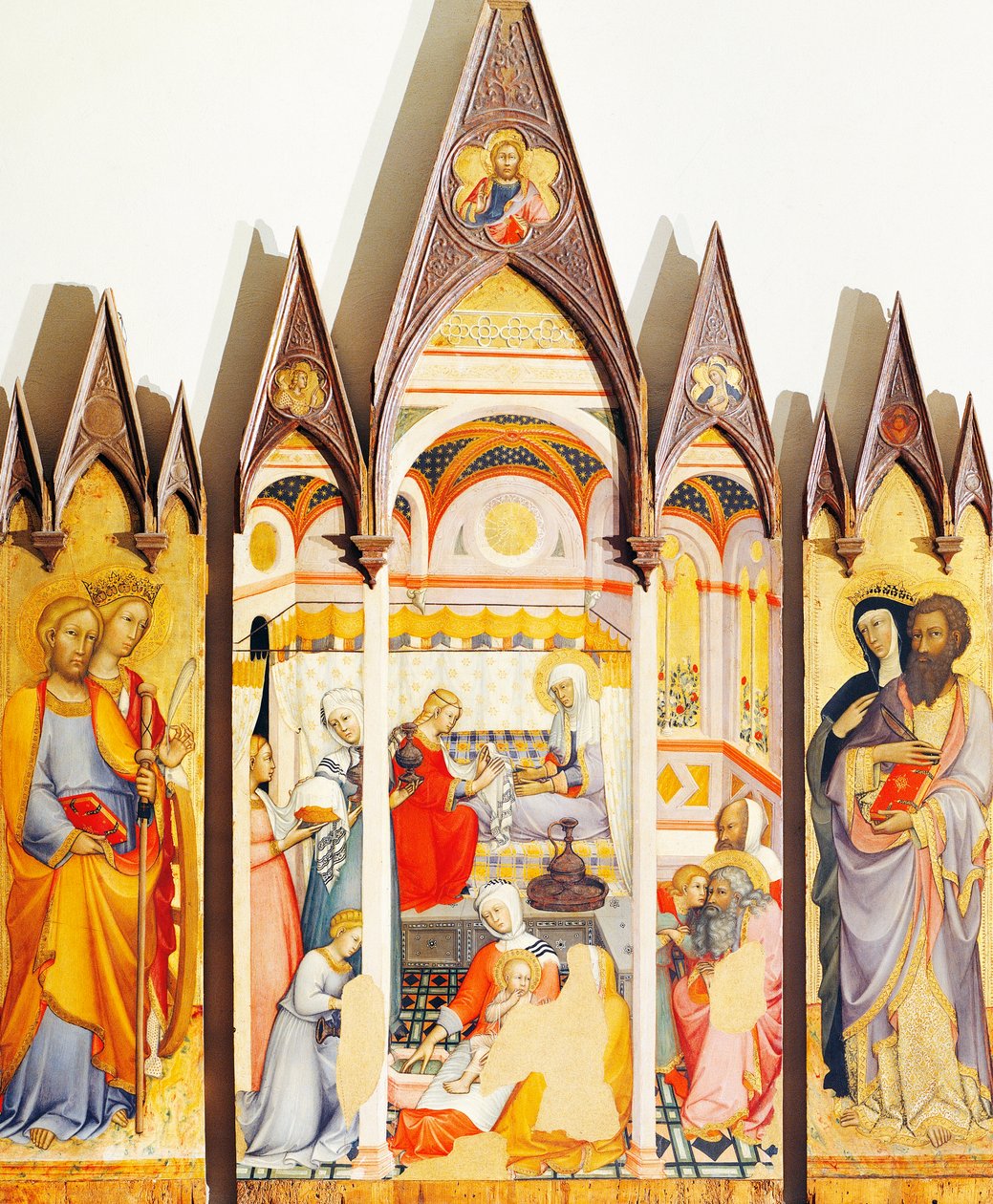 Alterbillede af Jomfruens fødsel af Paolo di Giovanni Fei (ca. 1345-ca. 1411), tempera på træ af Paolo di Giovanni Fei