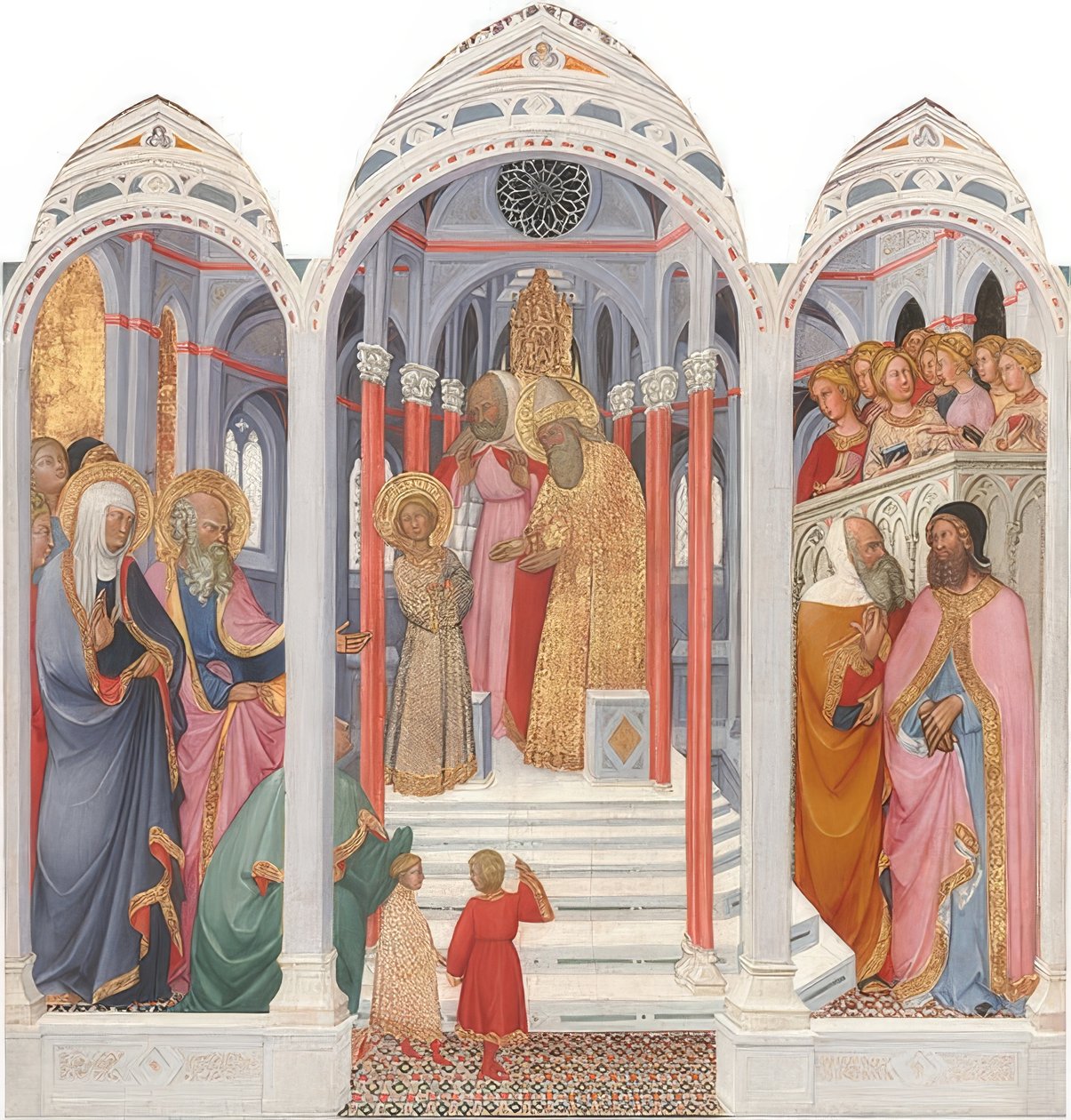 Marias tempelgang. 1398-99 af Paolo di Giovanni Fei