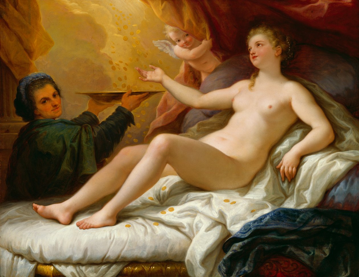 Danae, ca. 1705 (olie på lærred monteret på masonit) af Paolo di Matteis