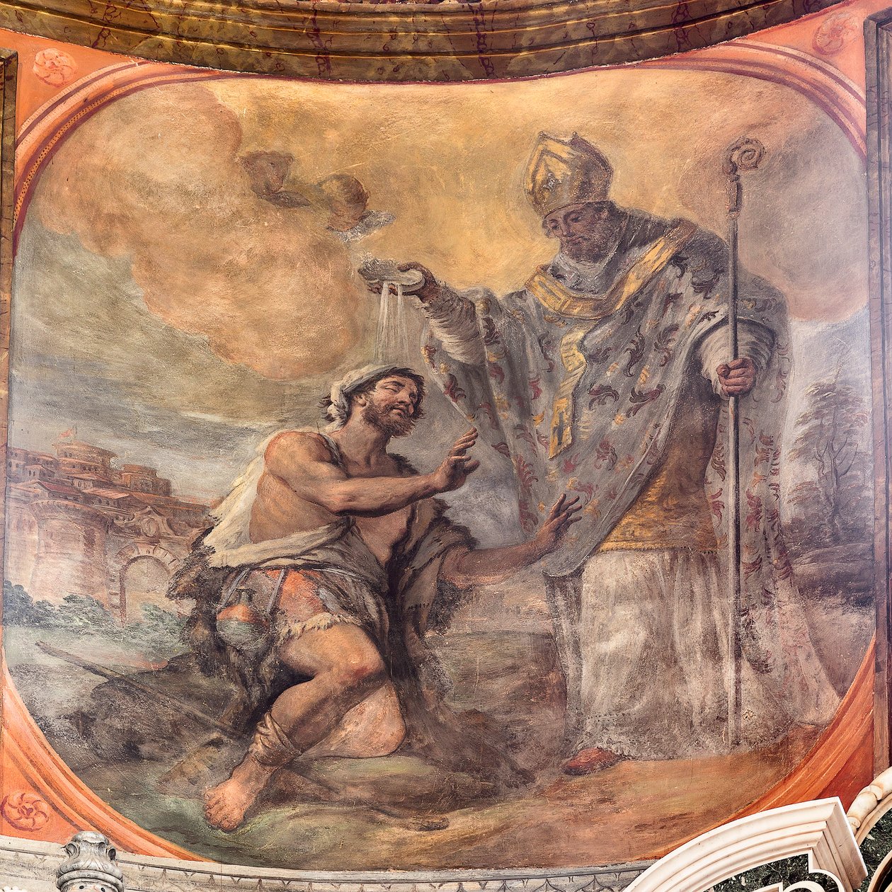 Fresker, der skildrer Sankt Cataldos liv af Paolo di Matteis