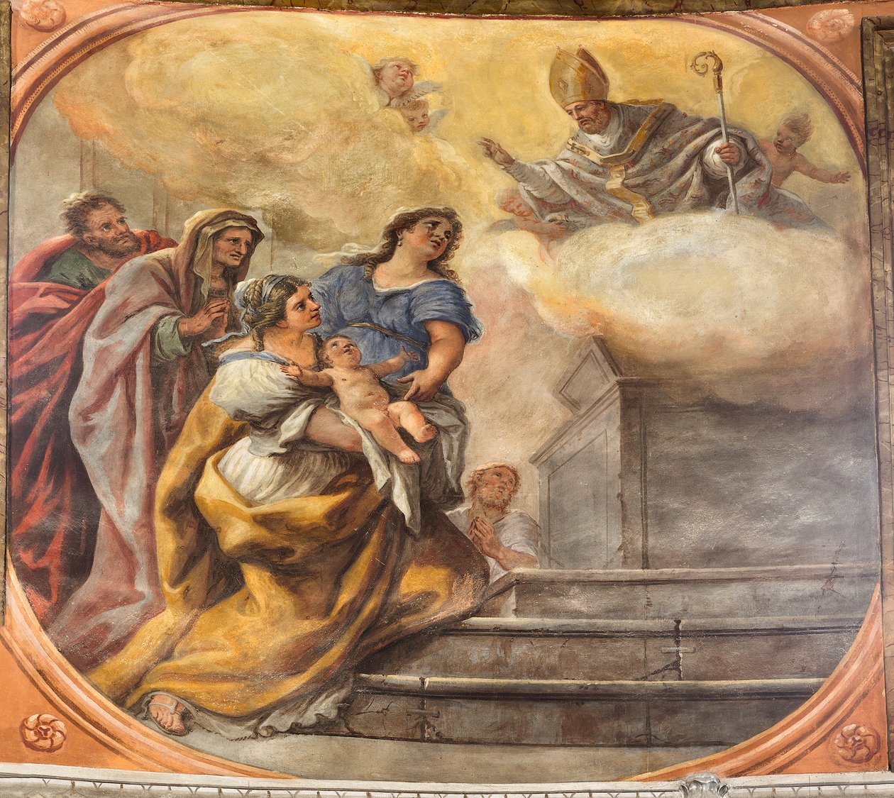 Fresker, der skildrer Sankt Cataldos liv af Paolo di Matteis