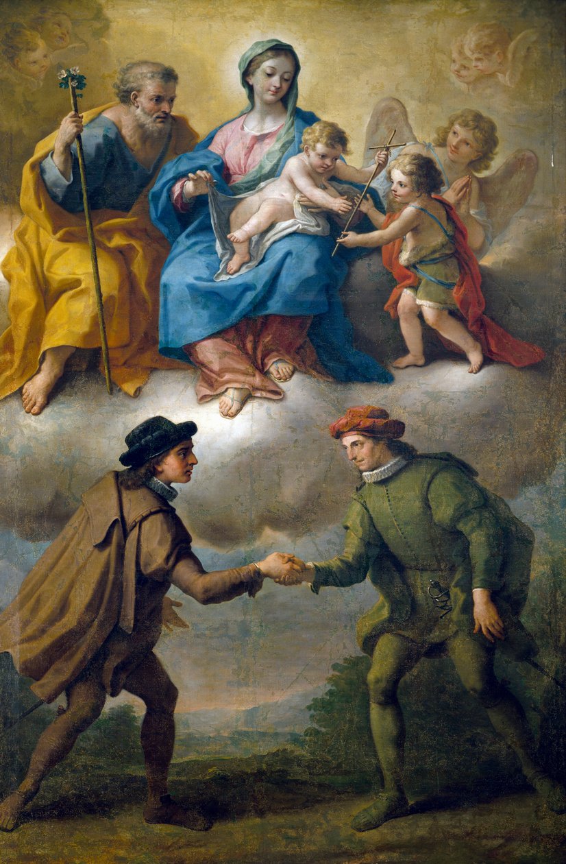 Fred mellem fraktioner af byen Benevento, af Paolo de Matteis (1662-1728) af Paolo di Matteis