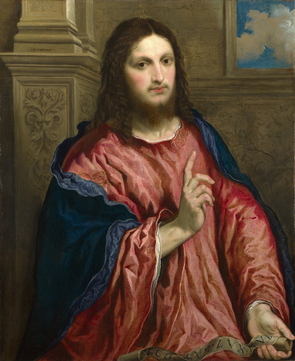 Kristus som verdens lys, ca. 1550 af Paris Bordone