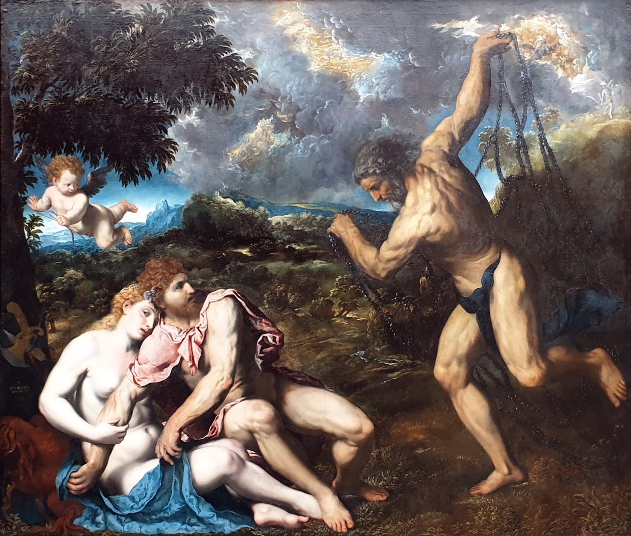 Mars og Venus overraskes af Vulcan Mars og Venus overraskes af Vulcan af Paris Bordone